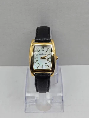 Womens Anne Klein Watch Gold Tone Leather Mother Of Pearl New Battery 10/6526 - Image 1 of 4