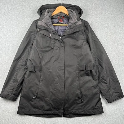 GERRY Coat Women's Large Black 3-in-1 Puffer Rain Systems Jacket Winter Hooded - Image 1 of 4