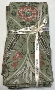 Morris & Co Seasons by May grün Blumenmuster 20" Baumwolle Abendessen Servietten 8er Set Neu in Verpackung - Bild 1 von 3