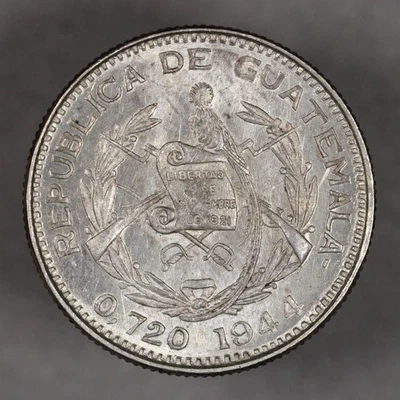 1944 Guatemala Silver 10 Centavos - Image 1 of 2