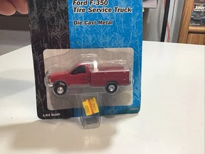 Ertl 2001 FORD Dually F-350 Service Truck Pickup 1:64 Die-Cast Dual Red On Card - Picture 1 of 12