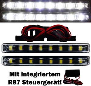 Luce diurna LED nera 8 SMD per Opel Insignia Meriva Signum Zafira A B Astra - Foto 1 di 1