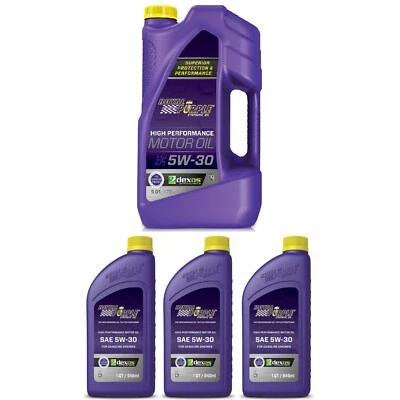 Royal Purple Multi-Grade SAE 5W-30 Performance Motor Oil 5 Qt Jug & 3 Qt Bottles Foto 1 de 4
