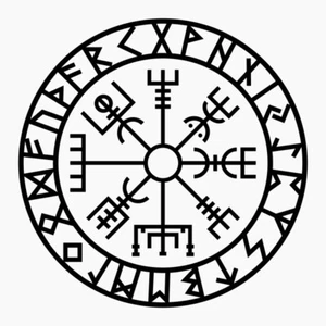 Viking Vegvisir Rune Calendar Vinyl Decal Sticker Art Wall Home Various Colours - Picture 1 of 22