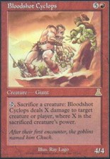 MTG magic cards 1x x1 Light Play, English Bloodshot Cyclops Urza's Destiny