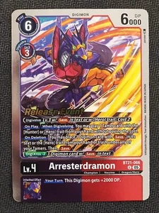 Digimon Card Game - Arresterdramon - BT21-066 ENG - Release Event - Picture 1 of 2