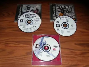 Menge 3 Playstation 1 PS1 Spiele: NFL Gameday 2000, Gameday 98 & NBA Live 98 - Bild 1 von 2