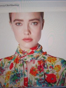 L.K. Bennett Holzer Floral Polyester Blouse UK 10 - Picture 1 of 10