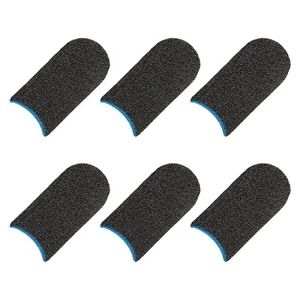 Mobile Doigt Manchon Doigt Pouce Noir/Bleu Anti-Transpiration pour Paquet de 6 - Photo 1 sur 6