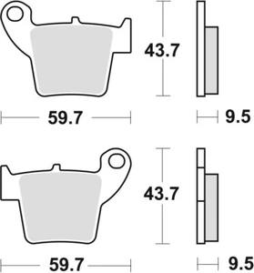PASTIGLIE FRENO KH346 SINTERIZZATE OFFROAD HONDA CRF 250 04-, CRF 450 02-, POSTE - Imagen 1 de 1