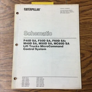CAT Caterpillar F/M40D 50D MC60D MICRO COMMAND CONTROL SCHEMATIC FORK LIFT TRUCK - Picture 1 of 3