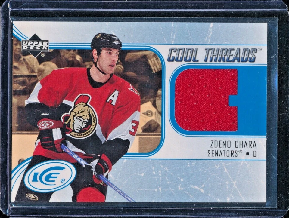 2005-06 Upper Deck Ice Cool Threads Jersey #CT-ZC Zdeno Chara - red swatch - Image 1 of 1