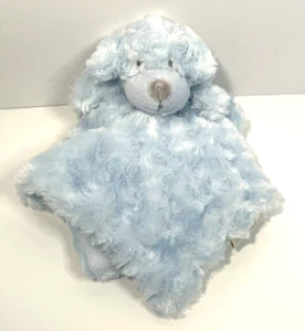Blankets and Beyond Baby Security Blanket Blue Puppy Dog Soft Swirl Sherpa Lovey - Picture 1 of 5
