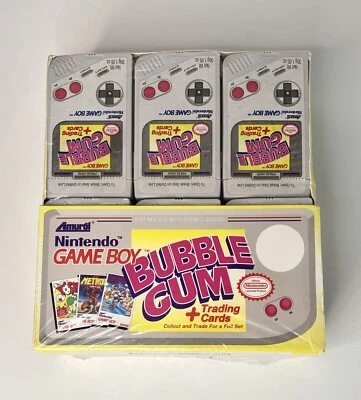 SEALED BOX 1993 Nintendo Game Boy Bubble Gum Trading Cards 24 Packs - Image 1 of 4