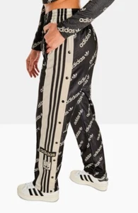 NEW! Adidas Originals Adibreak Logomania Popper TrackPants Black NWT Medium - Picture 1 of 10