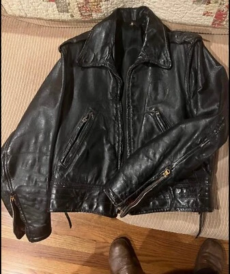 罕见正品 20 世纪 60 年代早期加州公路巡逻摩托车皮革 — 第 1/4 张图片