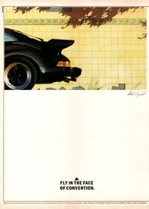 1986 Porsche 911 930 Turbo Fly In The Face Of Convention Vintage A4 Print Ad - Picture 1 of 2