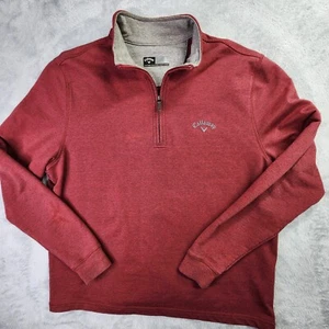 Callaway Sweater Women S Burgundy Red Pullover 1/4 Zip Stretch Sweatshirt Golf - Picture 1 of 10