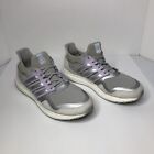 Adidas Ultra Boost Womens Size 10 White Gray Purple Running Shoes