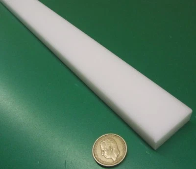 Delrin Acetal Bar 1/2" (.500") Thick x 1.50" Wide x 48" Long White - Image 1 of 4