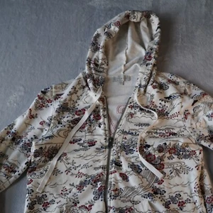 Lucky Brand Womens M/M Hoodie Asian Japanese Floral All Over Print Graphic Art - Picture 1 of 12