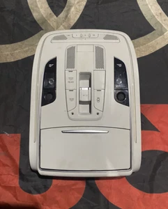 10 11 12 AUDI A8 OVERHEAD CONSOLE LIGHT SWITCH LAMP PANEL 4H0947135BK OEM GRAY - Picture 1 of 8