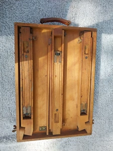 Vntg French Grumbacher Artist's Portable Compact Travel Field Easel Wooden 286 - Picture 1 of 24