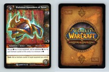 Polished Spaulders Valor #184 War Of The Elements Rare Warcraft 2011 TCG Card