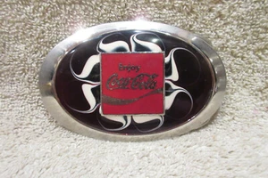 VINTAGE 1970's 'Enjoy Coca-Cola' Coke Metal Belt Buckle -SEE PICS - Picture 1 of 2
