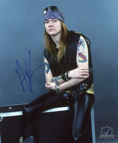 AXL ROSE Signed 10x8 Photo ACOA Certified SB82866 Cover