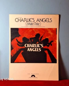 1977 TV THEME CHARLIE'S ANGELS FARRAH FAWCETT VENTURES VINTAGE SHEET MUSIC - Picture 1 of 3