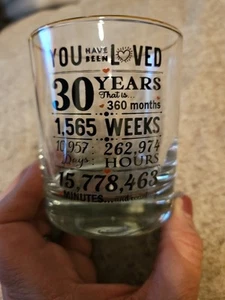 Vaso de whisky personalizado 30 cumpleaños para hombre y mujer 30 (V-B) - Imagen 1 de 8