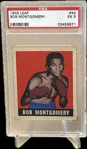 1948 Leaf #44 Bob Montgomery PSA 5 EX – Vintage Boxing Card – Lightweight Champ. - Picture 1 of 4