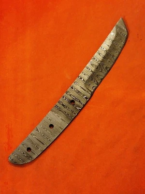 АЛАБАМА ДАМАССКОЙ СТАЛИ ЗАГОТОВКИ ЛЕЗВИЕ ЗАГОТОВКИ, НОЖ ДЕЛАЕТ РАСХОДНЫЕ МАТЕРИАЛЫ - 7-5/16" OAL  - Изображение 1 из 4