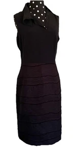 Piazza Sempione Black Sleeveless Shirt Dress-Size 42-Italy - Picture 1 of 13