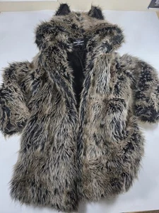 Authentic SpiritHoods Tawny Wolf Gray Faux Fur Coat with Ears Unisex - XS - Picture 1 of 6