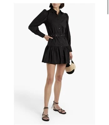 Vestido Walter Baker Tara 100% algodón negro pequeño $305  Foto 1 de 4