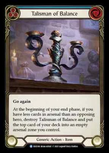 1x Talisman of Balance - NM - Everfest -  Flesh and Blood Rare - Picture 1 of 1