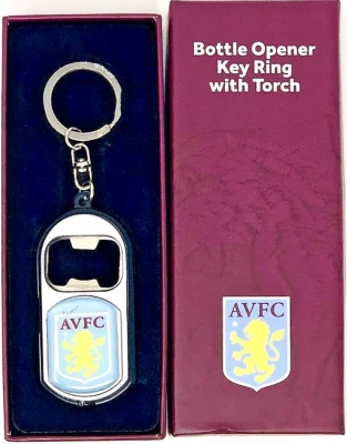 Aston Villa FC Flaschenöffner Taschenlampe Licht Schlüsselanhänger Geschenk - Bild 1 von 2