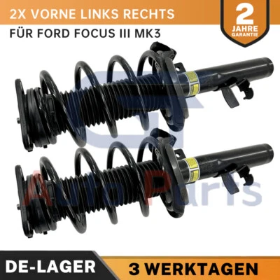 1Paar Komplett Vorne Stoßdämpfer Federbein Satz für Ford Focus III MK3 C-Max II