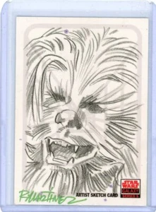 CHEWBACCA 2009 TOPPS STAR WARS GALAXY SERIES 5 SKETCH CARD - RANDY MARTINEZ - Bild 1 von 2