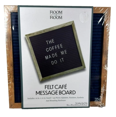 Room 2 Room Felt Cafe Message Board 10” x 10” w/ 145 Letters/Numbers & Mounting - Image 1 of 4