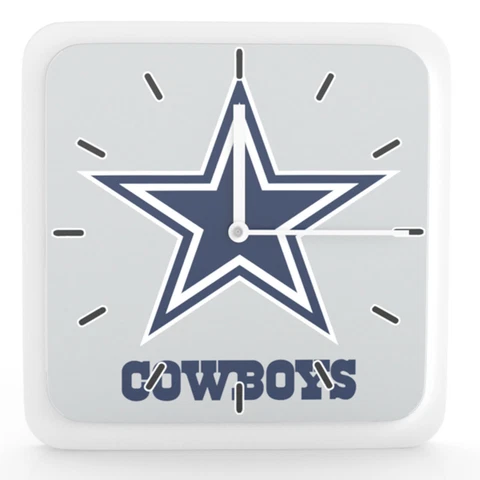 NFL Dallas Cowboys Home Office Room Decor Wall Desk Clock Magnet 6"x6" Cover
