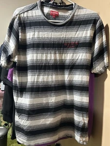 Supreme Gradient Striped S/S Top Size MEDIUM Black FW18KN11 FW18 2018 AUTHENTIC - Picture 1 of 2