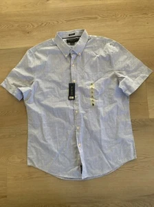 New U.S.Polo Assn Shirt Mens XL Slim Fit Blue Button Short Sleeve Collared Logo - Picture 1 of 16