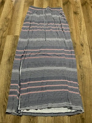 Falda Design History, para mujer talla pequeña, azul rojo blanco, cintura atada, abertura lateral Foto 1 de 4