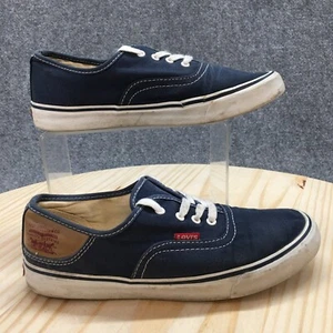 Levis Shoes Youth 5 Womens 6.5 Athletic Sneakers 536419-79U Blue Canvas Lace Up - Picture 1 of 19
