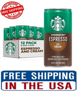 Starbucks Ready to Drink Coffee, Espresso & Cream, 6.5oz Cans (12 Pack) - Picture 1 of 5