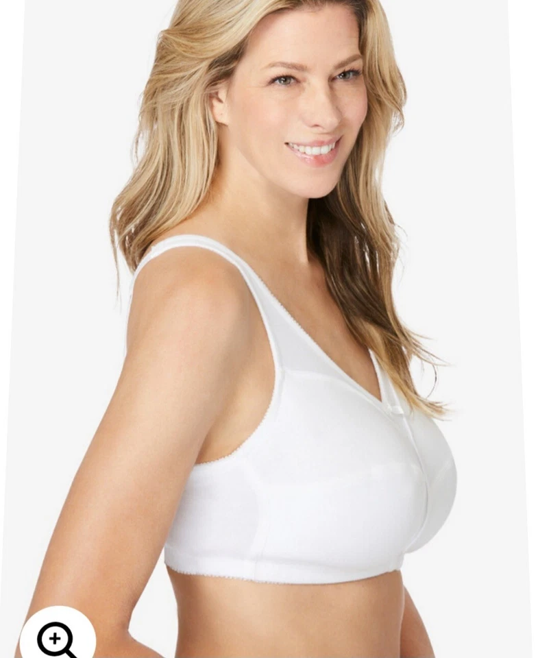 Cotton Back-Close Wireless Bra By Comfort Choice - Image 1 of 4