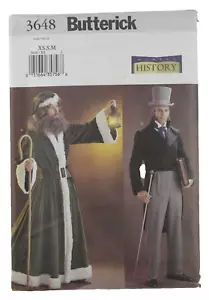 Butterick Pattern 3648 Making History Mens Costume Victorian Dickens Suit XS-M - Picture 1 of 5